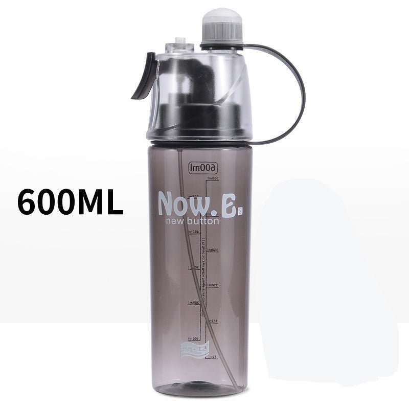 Mist Spray Sport Water Bottle SKU Black 600ML| Yiran Sportslife