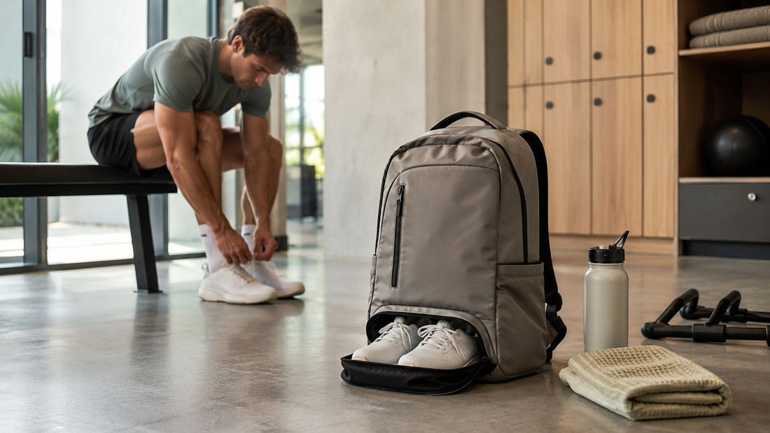 Sports backpack with shoe compartment for organized training and active daily carry