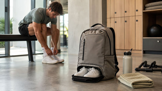 Sports backpack with shoe compartment for organized training and active daily carry