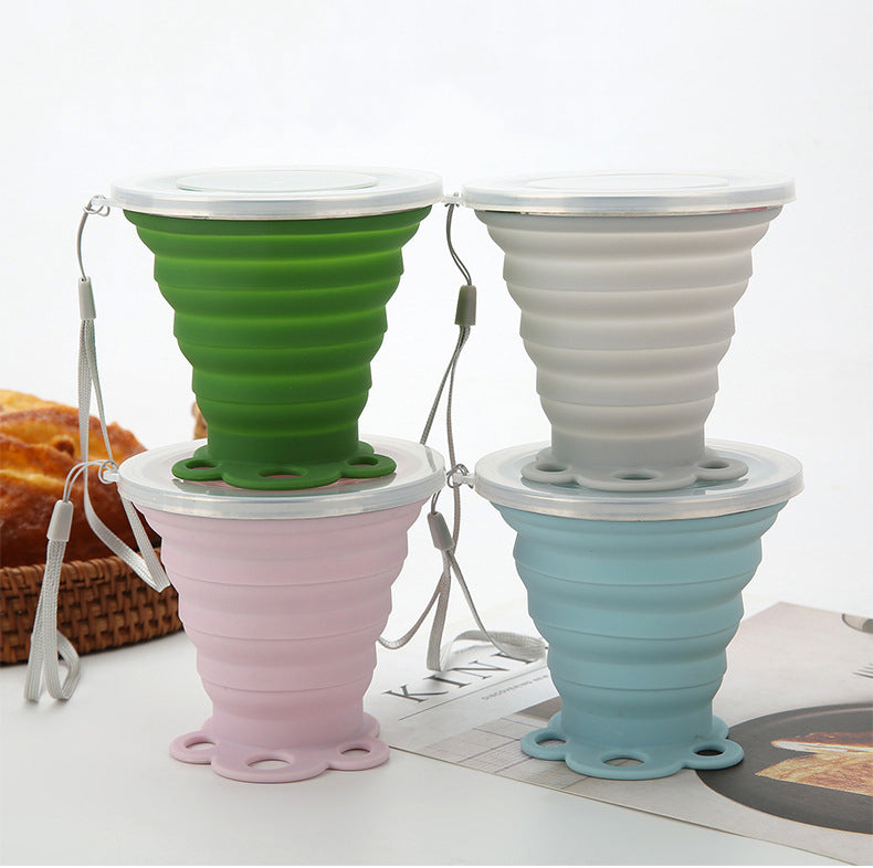 Silicone folding water cup