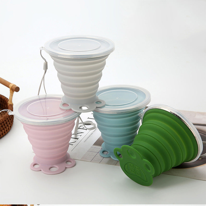 Silicone folding water cup