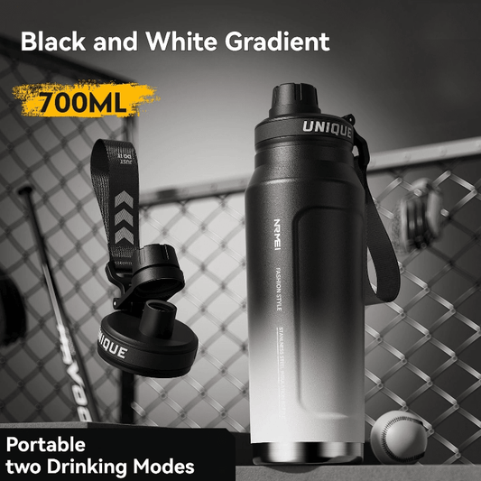 1L Insulated Vacuum Flask Stainless Steel Sports Water Bottle with Strap - Insulated Water Bottles - Yiran Sportslife