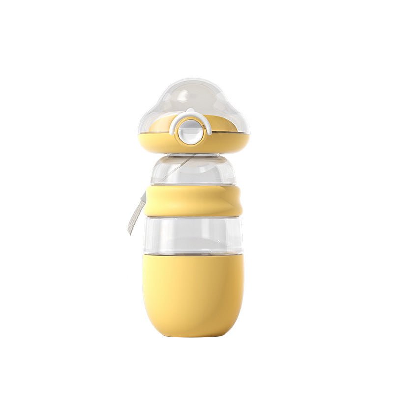 2-in-1 Dog Water Bottle SKU Yellow With Flip-Top| Yiran Sportslife