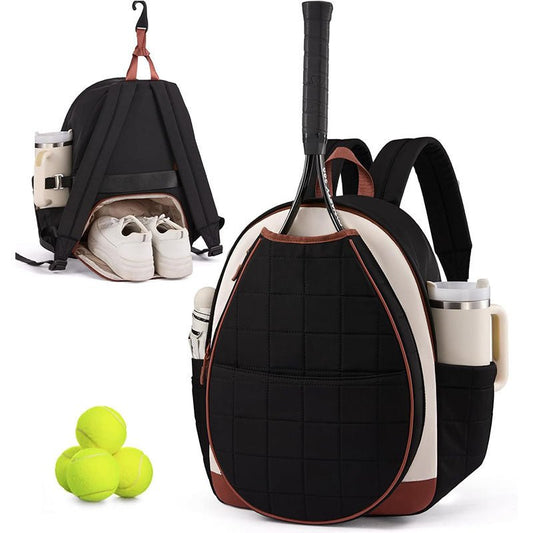 20L Tennis Backpack with Shoe Compartment SKU Black| Yiran Sportslife