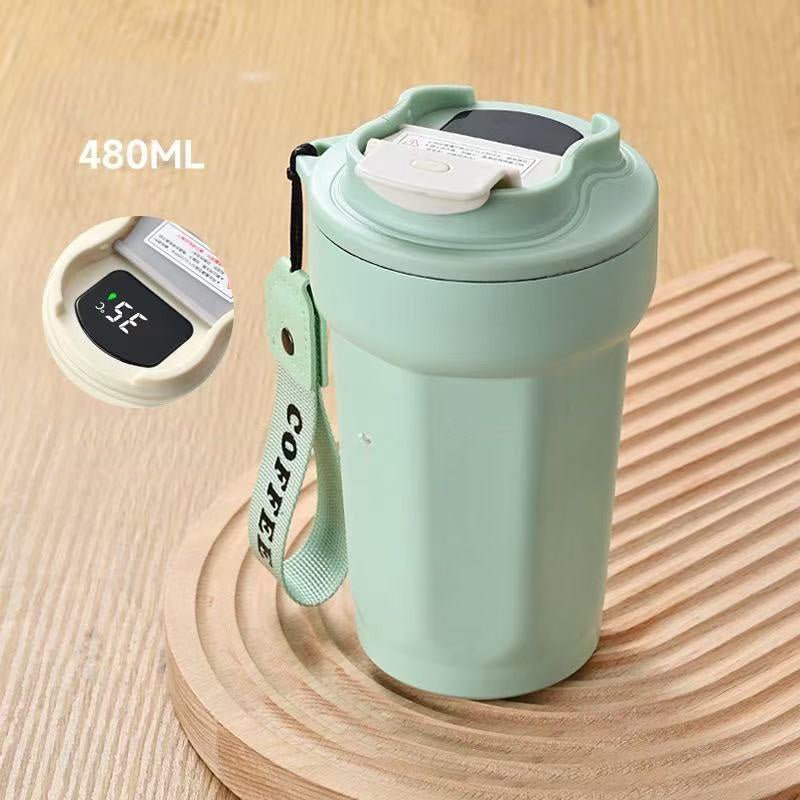 316 Smart Coffee Tumbler with Temperature Display SKU Green|Yiran Sportslife