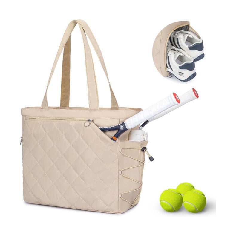 35L Tennis Pickleball Tote Bag SKU Beige| Yiran Sportslife