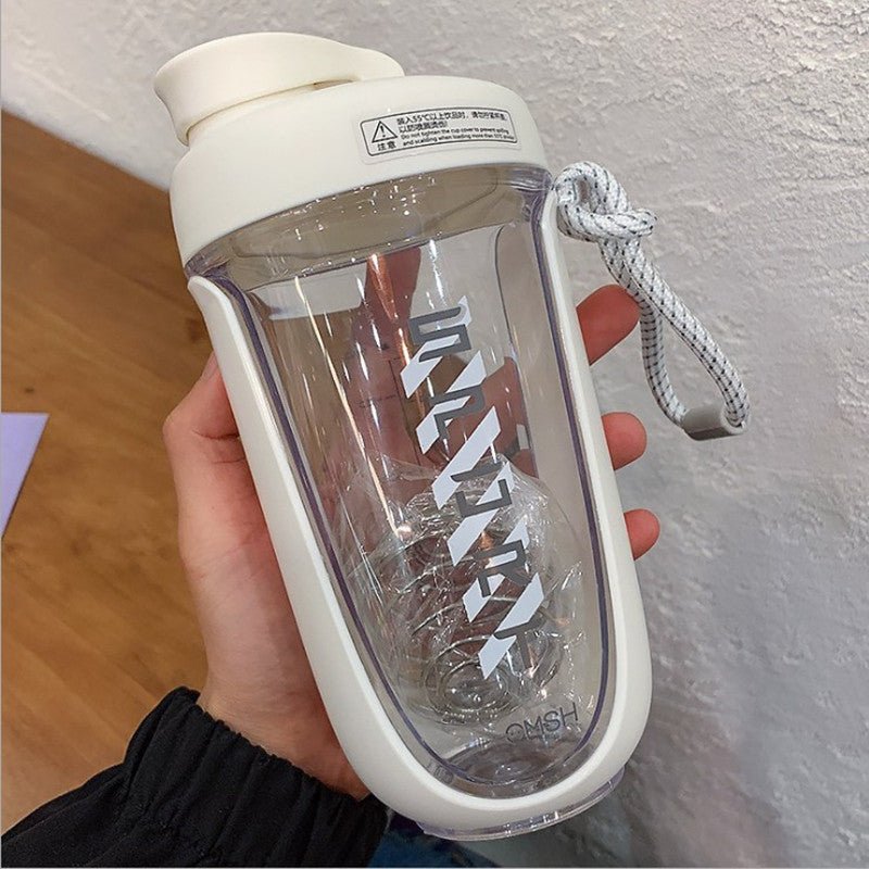 590ml Color Block Protein Shaker Bottle SKU White|Yiran Sportslife