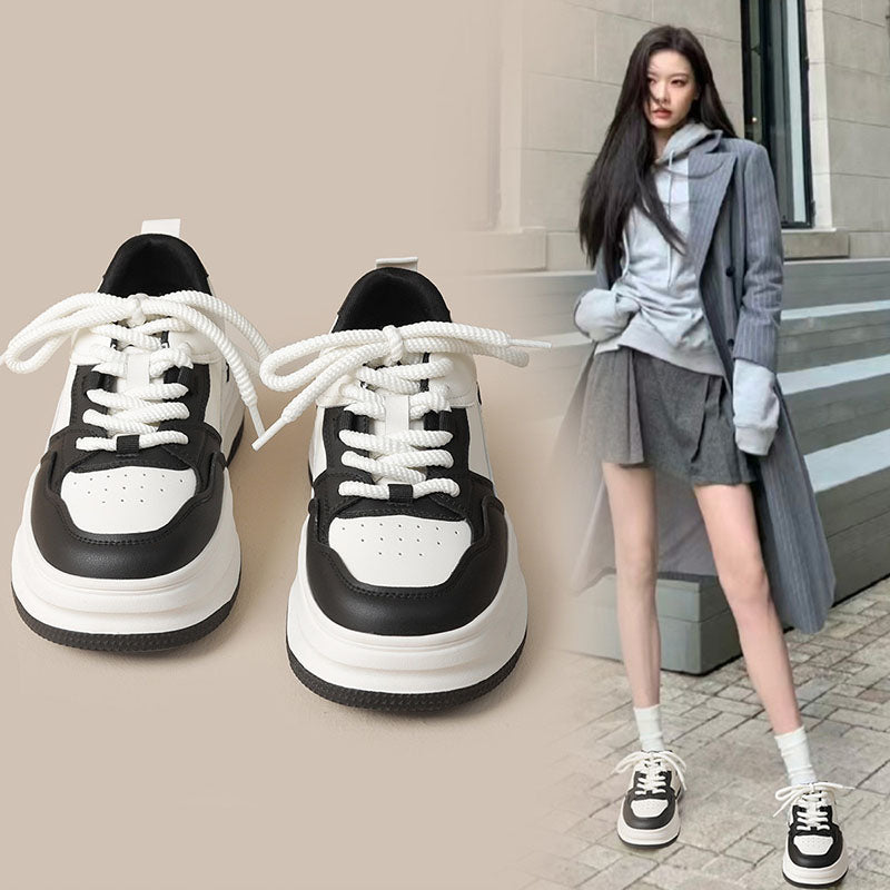 Lace-up Vulcanized Thick-soled Shoes