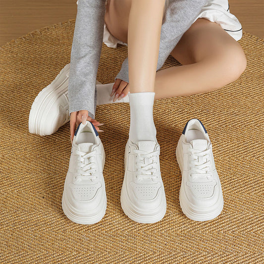 Leather Vulcanized Sneakers