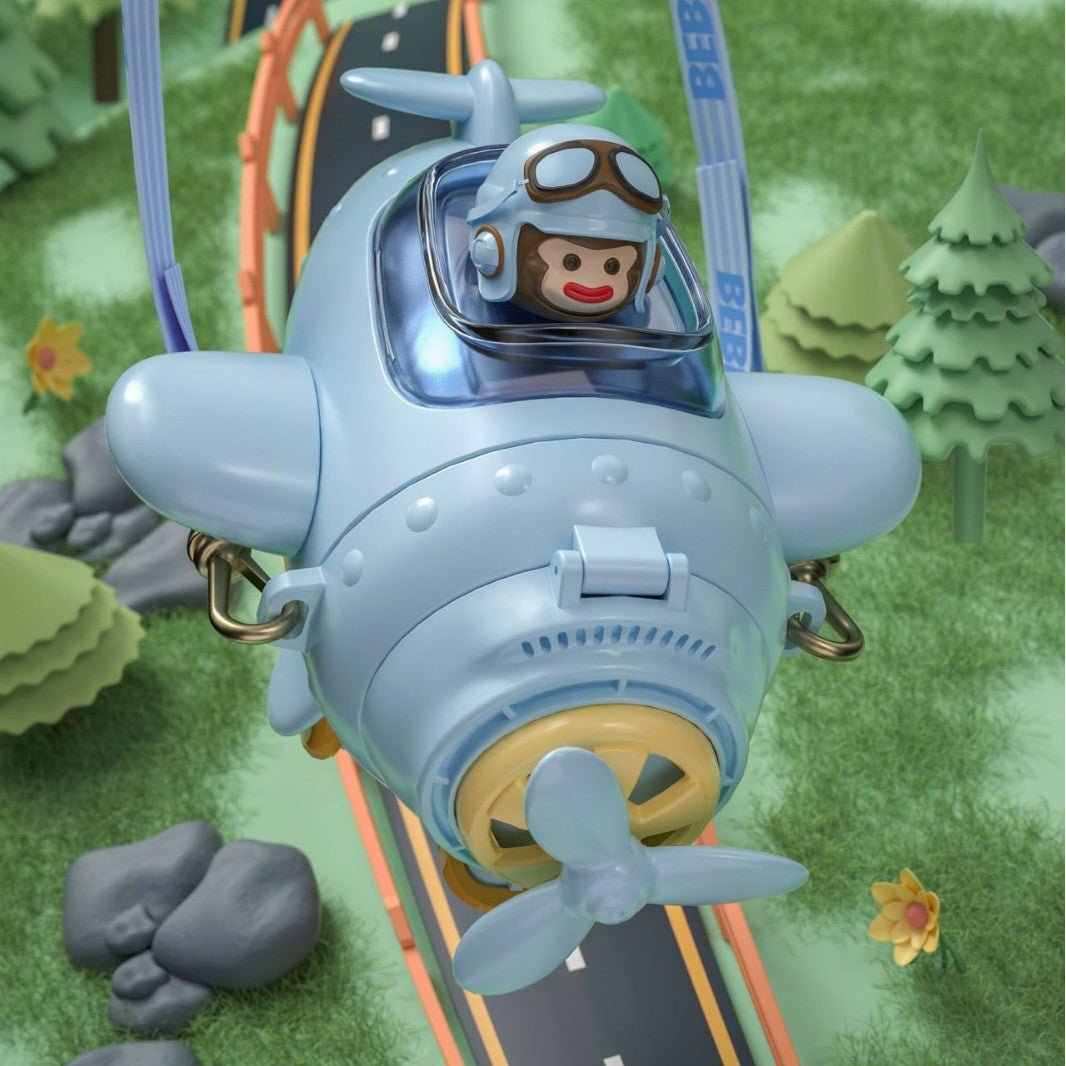 Airplane Kids Straw Water Bottle SKU Blue| Yiran Sportslife