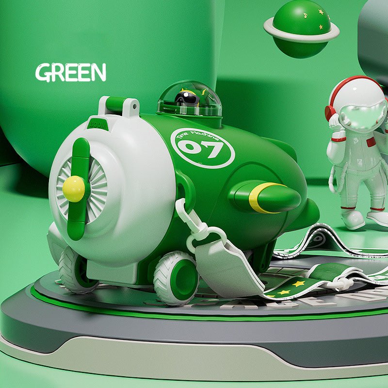 Airplane Tritan Kids Water Bottle SKU Green|Yiran Sportslife