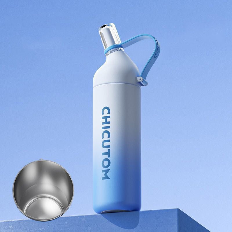 Ceramic-Lined Water Bottle with Tea Infuser SKU Blue|Yiran Sportslife