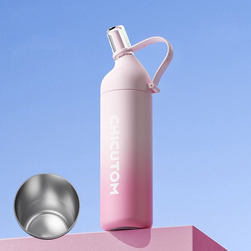 Ceramic-Lined Water Bottle with Tea Infuser SKU Pink|Yiran Sportslife
