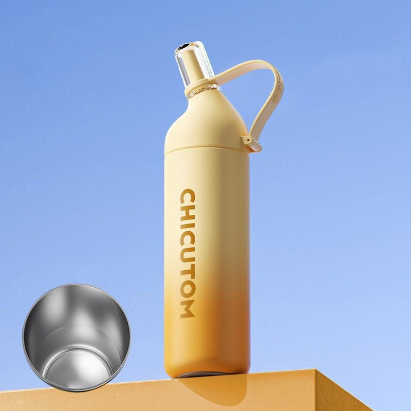 Ceramic-Lined Water Bottle with Tea Infuser SKU Yellow|Yiran Sportslife