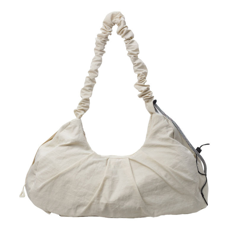 Cloud-Ruched Yoga Tote Bag SKU Beige| Yiran Sportslife