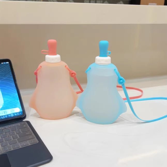 Collapsible Silicone Kids Water Bottle with Strap|Yiran Sportslife