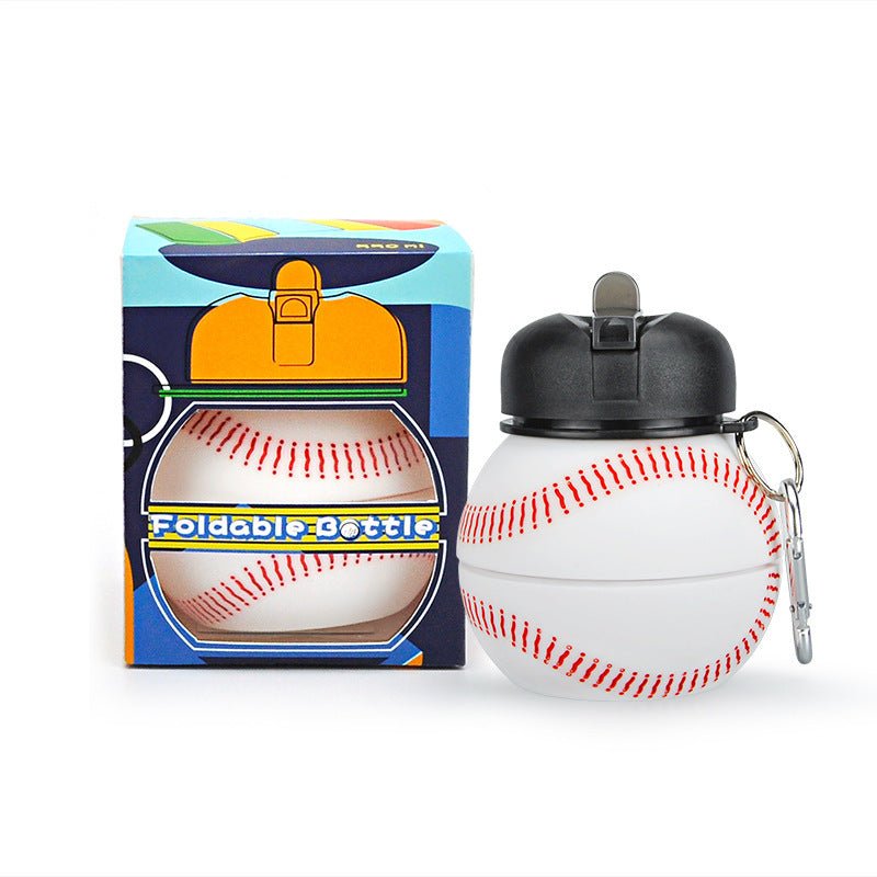 Collapsible Silicone Sports Water Bottle SKU Baseball|Yiran Sportslife