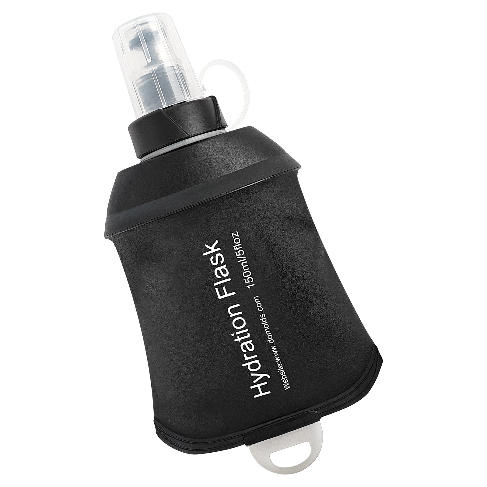 Collapsible Soft Flask Running Water Bottle SKU Black 150ML|Yiran Sportslife