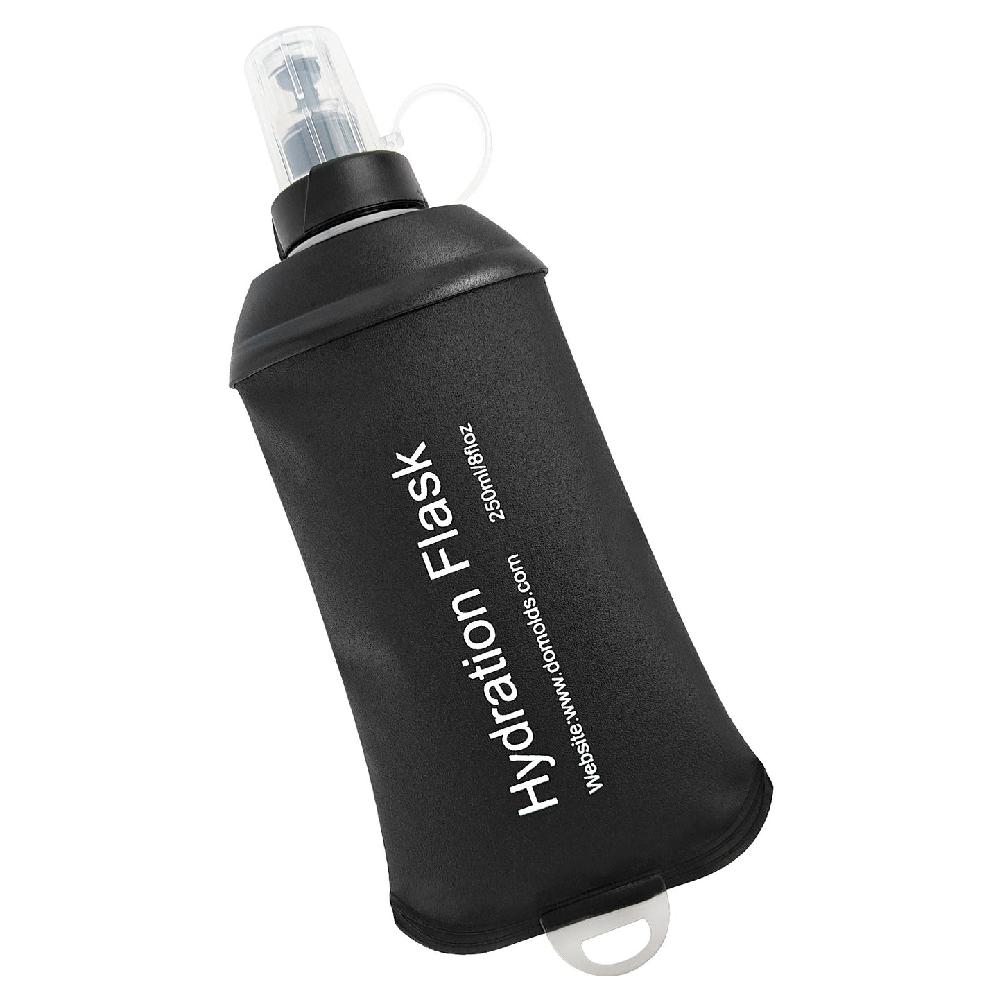 Collapsible Soft Flask Running Water Bottle SKU Black 250ML|Yiran Sportslife