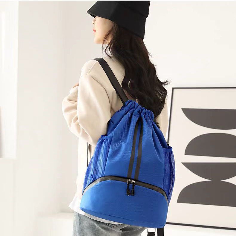 Drawstring Sports Ball Backpack with Shoe Compartment Main| Yiran Sportslife