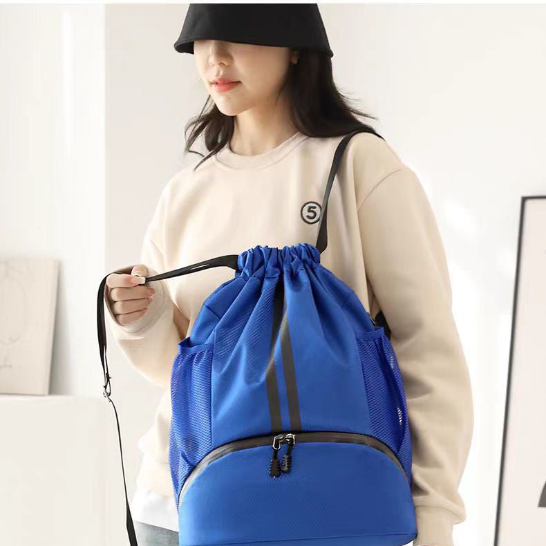 Drawstring Sports Ball Backpack with Shoe Compartment Main| Yiran Sportslife