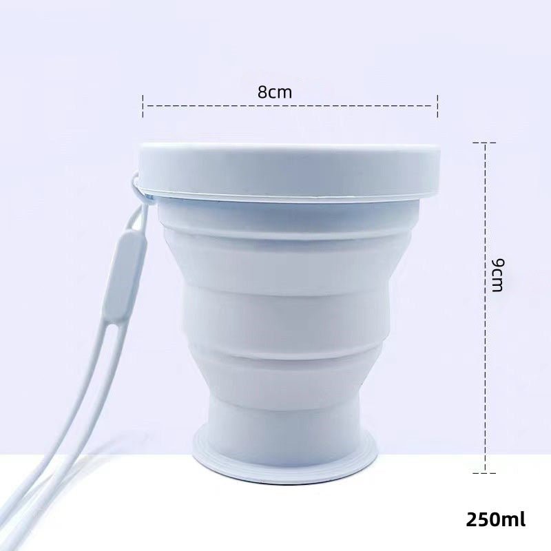 Foldable Silicone Camping Cup with Lid SKU Blue|Yiran Sportslife