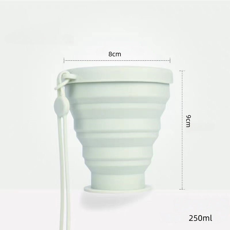 Foldable Silicone Camping Cup with Lid SKU Green|Yiran Sportslife