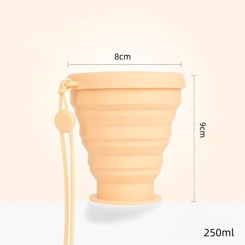 Foldable Silicone Camping Cup with Lid SKU Yellow|Yiran Sportslife