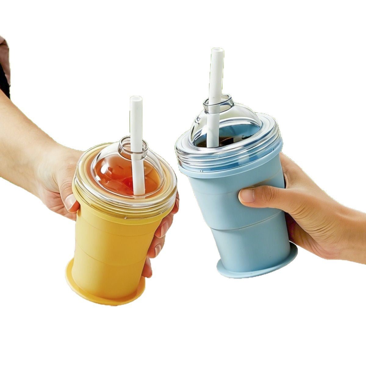 Foldable Silicone Ice Cup for Gym & Commute White Background Image| Yiran Sportslife