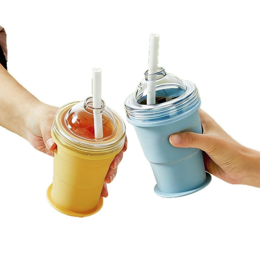 Foldable Silicone Ice Cup for Gym & Commute White Background Image| Yiran Sportslife
