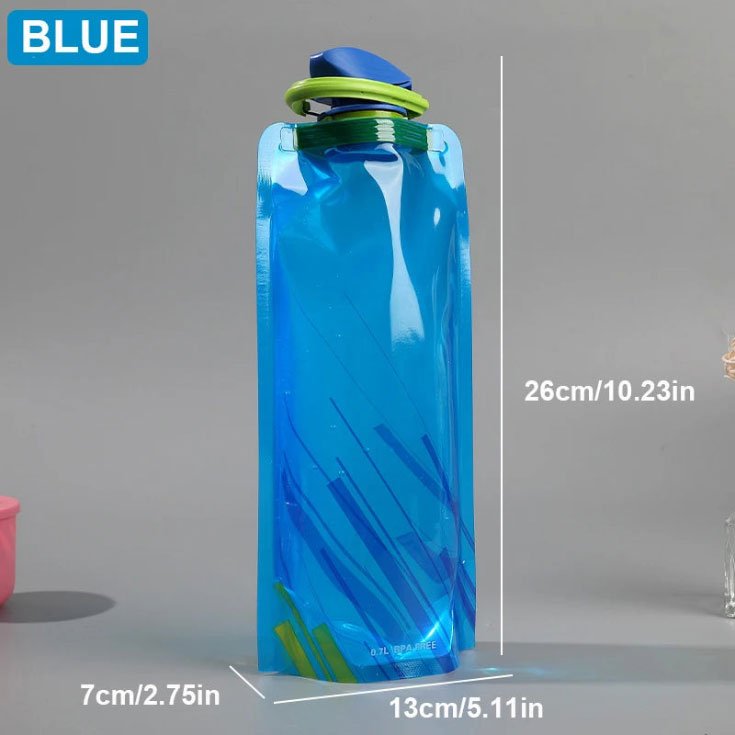 BPA-Free Foldable Outdoor Bottle SKU Blue| Yiran Sportslife