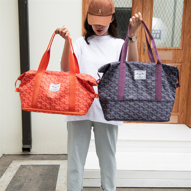 Expandable Geometric Weekender Tote Main| Yiran Sportslife