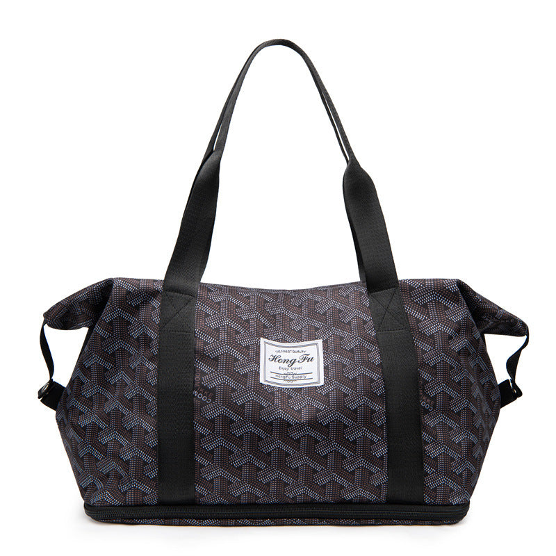 Expandable Geometric Weekender Tote SKU Black| Yiran Sportslife