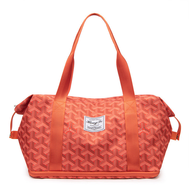 Expandable Geometric Weekender Tote SKU Orange| Yiran Sportslife
