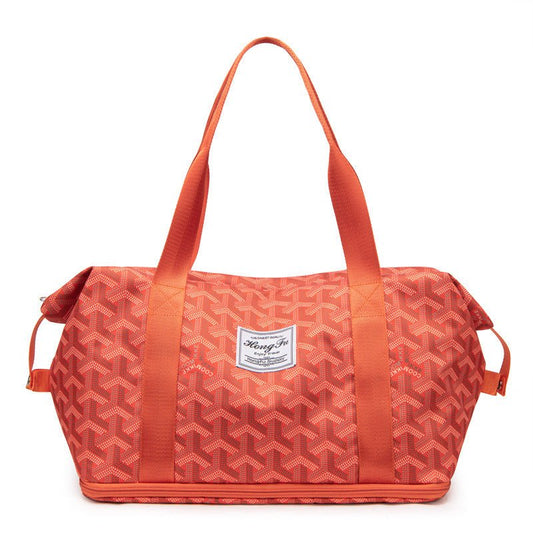 Expandable Geometric Weekender Tote SKU Orange| Yiran Sportslife