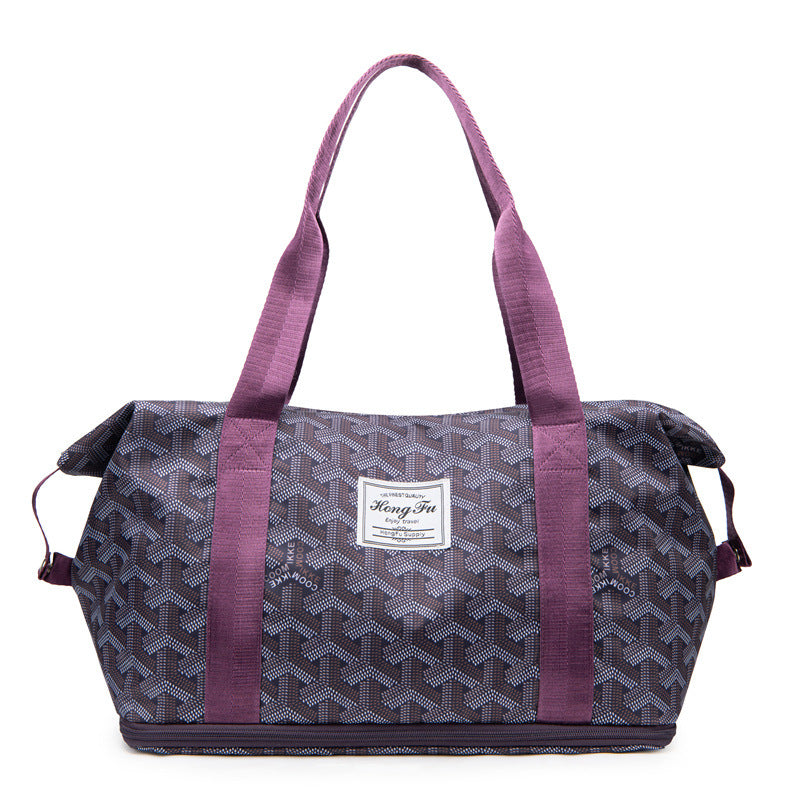 Expandable Geometric Weekender Tote SKU Purple| Yiran Sportslife