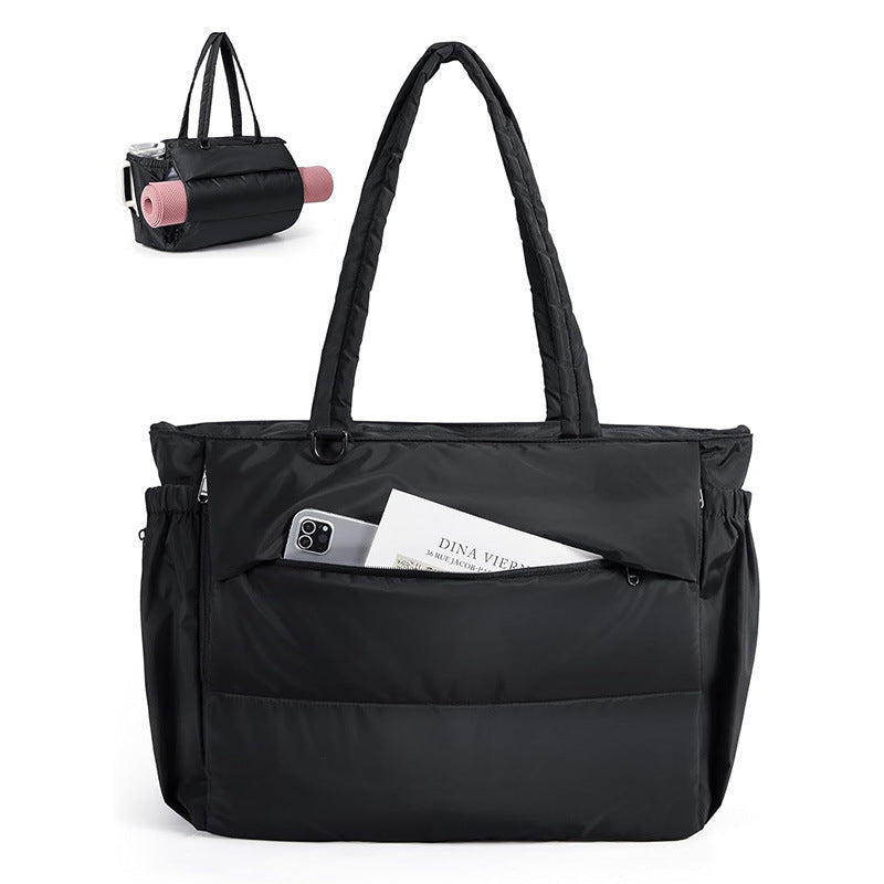 Hybrid Front-Sleeve Active Yoga Mat Tote Bag SKU Black| Yiran Sportslife