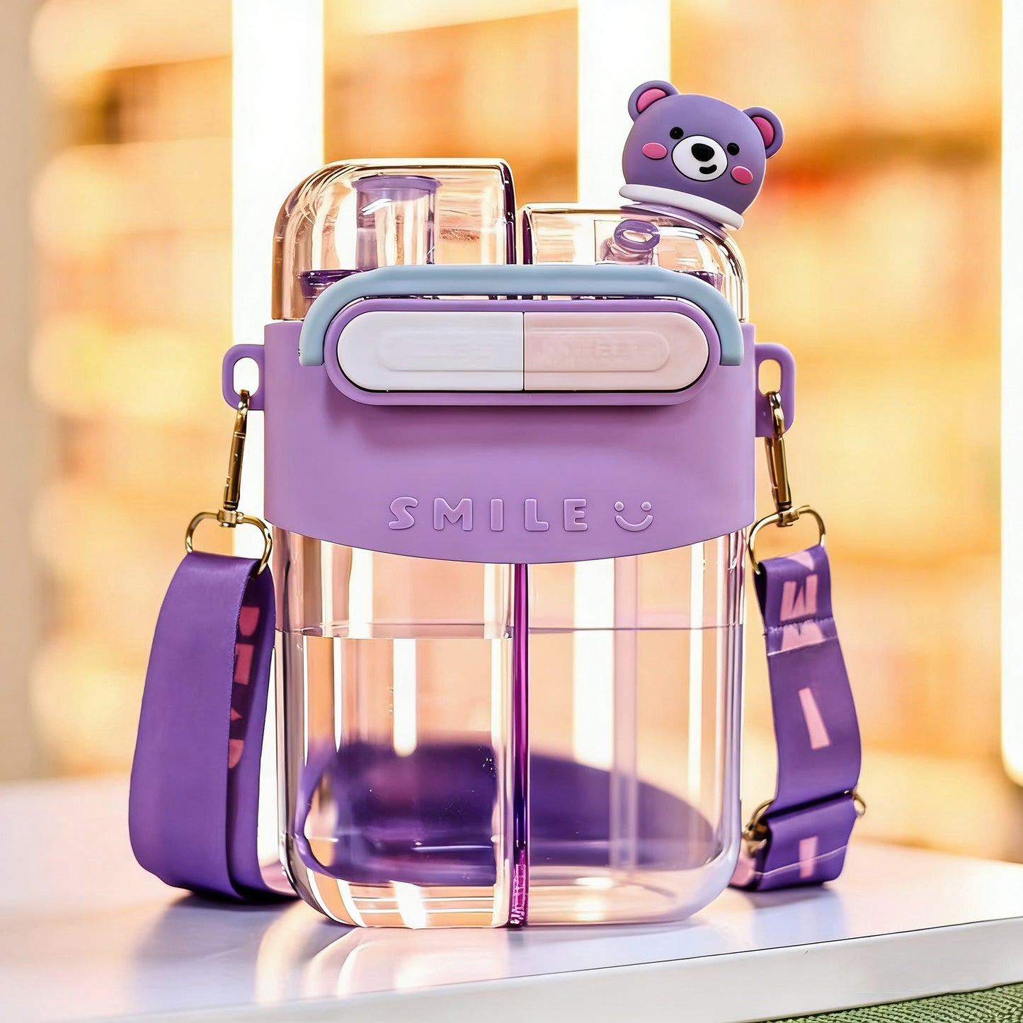 Dual Chamber Crossbody Water Bottle SKU Purple|Yiran Sportslife