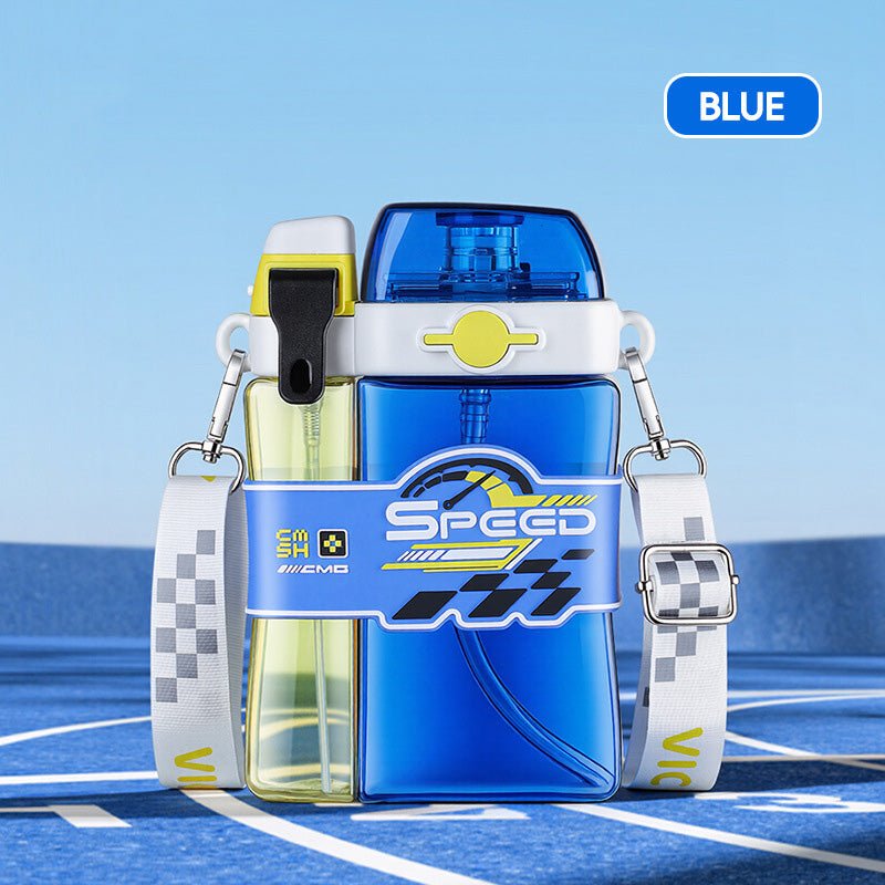 Kids 2-in-1 Tritan Misting Water Bottle with Strap SKU Blue|Yiran Sportslife