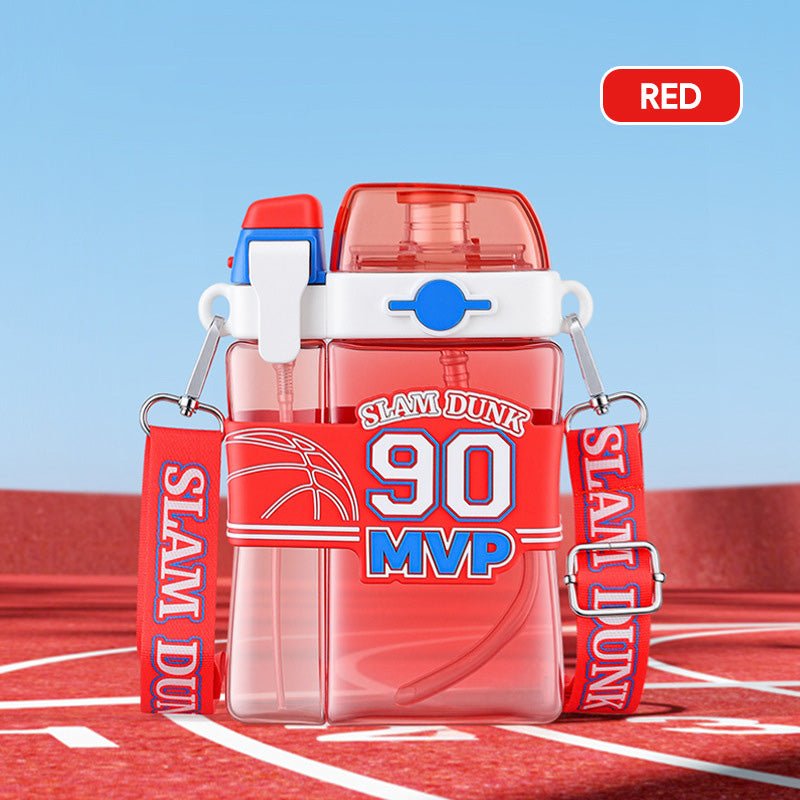 Kids 2-in-1 Tritan Misting Water Bottle with Strap SKU Red|Yiran Sportslife