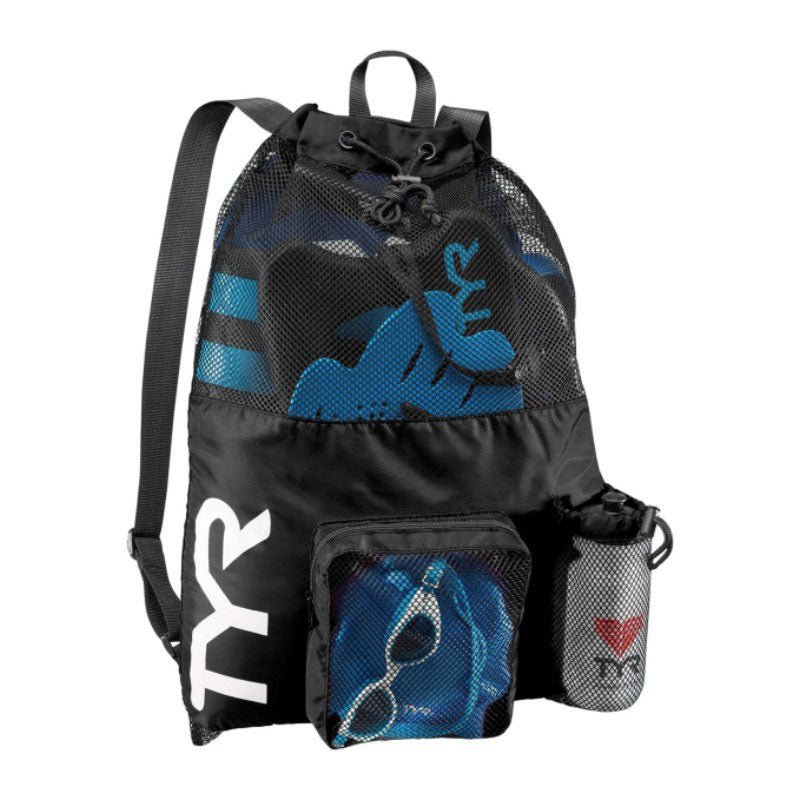 Large Mesh Swim Backpack for Swim Gear SKU Black| Yiran Sportslife