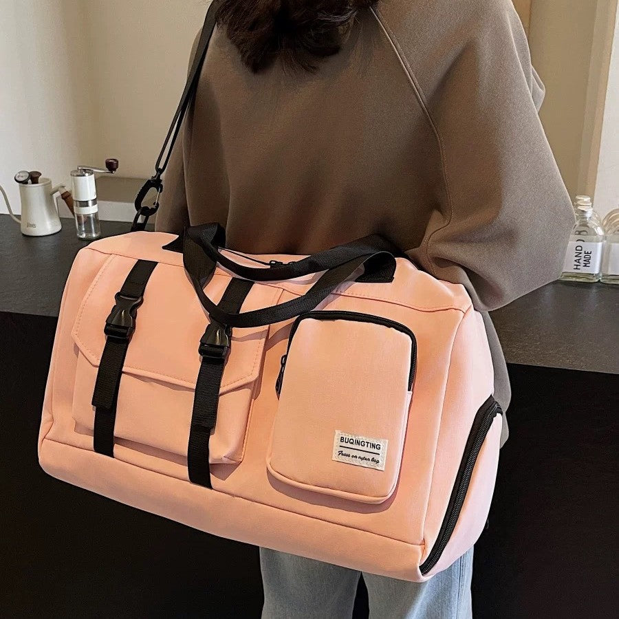Large Capacity Sports Duffel with Shoe Compartment SKU Pink| Yiran Sportslife