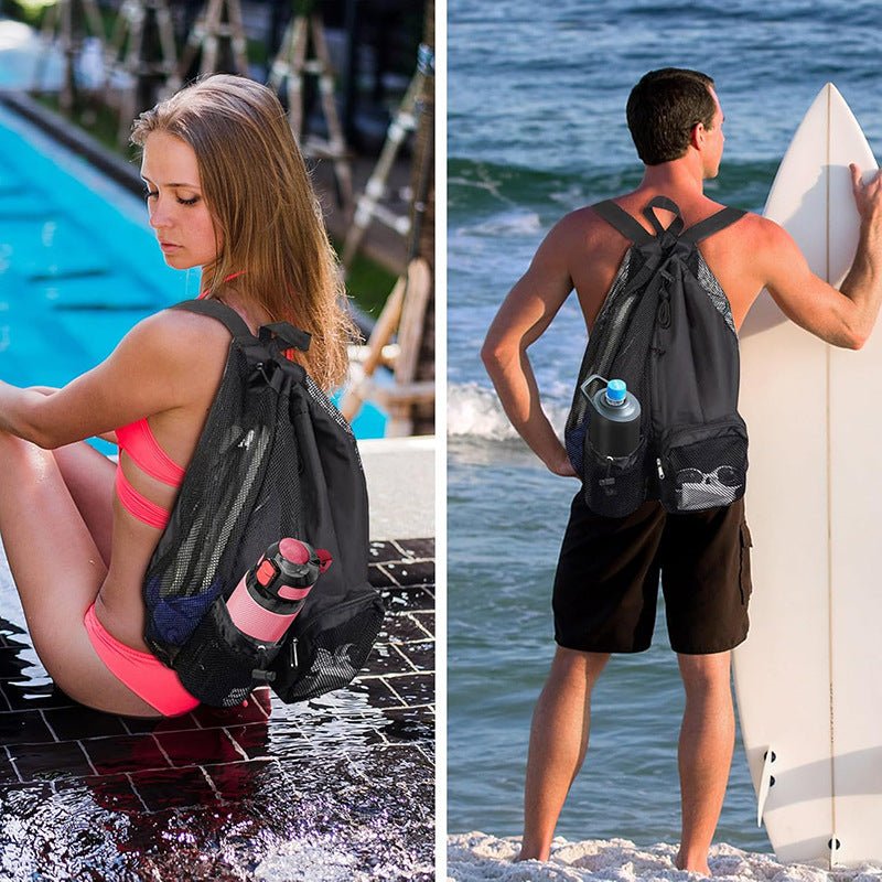 Mesh Beach Backpack with Drawstring Closure Main| Yiran Sportslife