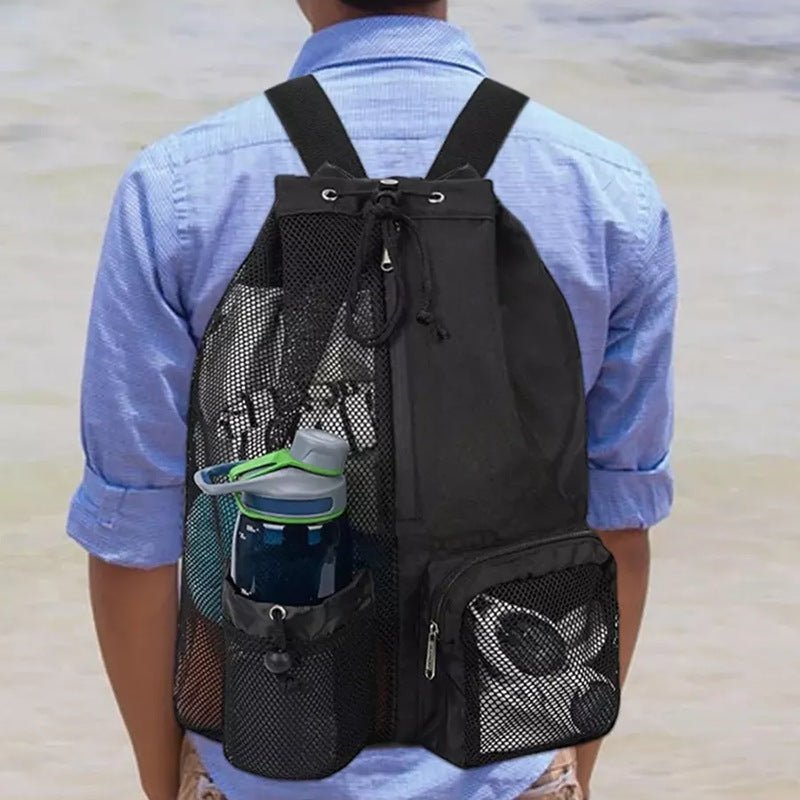 Mesh Beach Backpack with Drawstring Closure Main| Yiran Sportslife