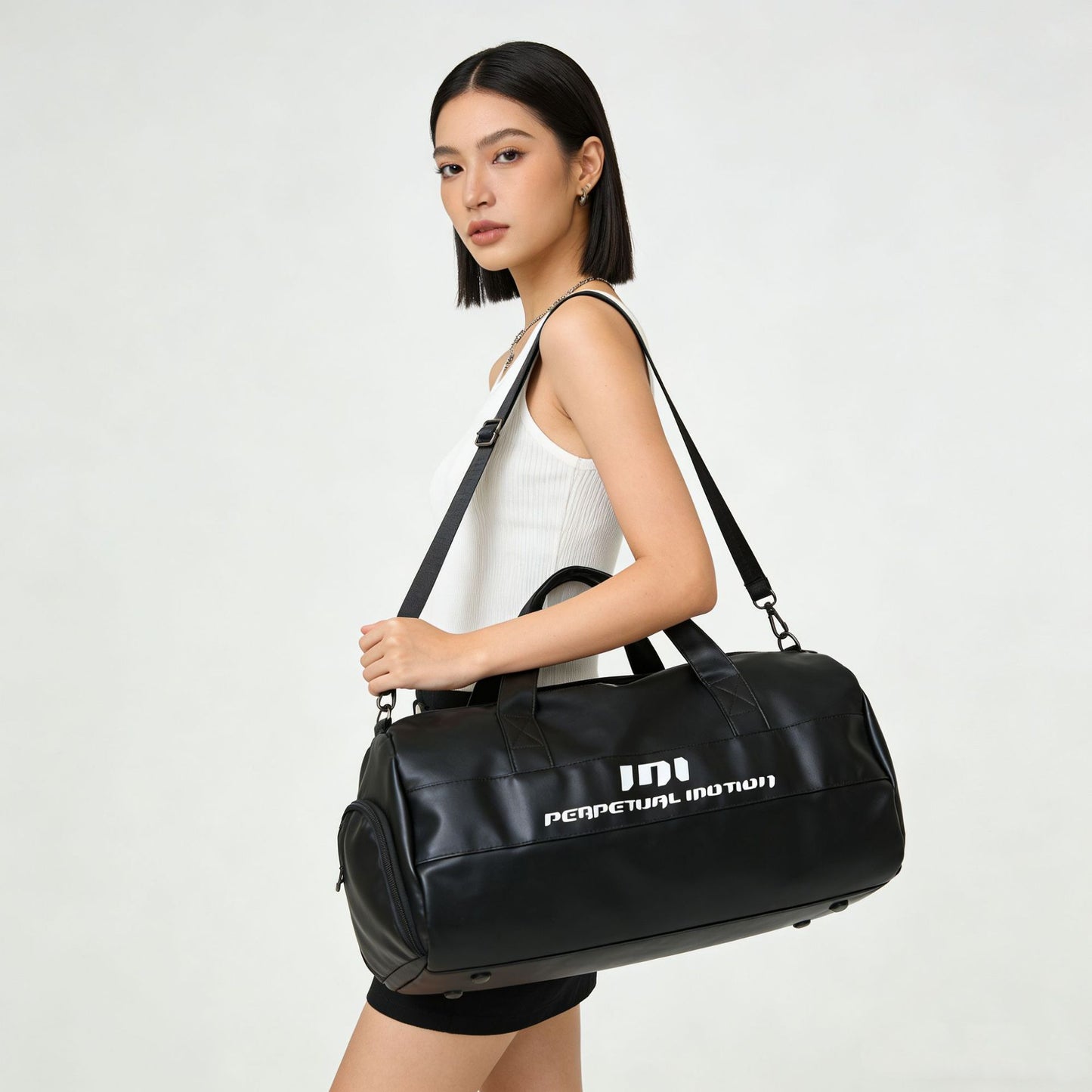 Metallic PU Gym Duffel with Wet/Dry Pocket Main| Yiran Sportslife