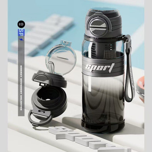 Modular Dual-Sip Sport Water Bottle SKU Black 800ML | Yiran Sportslife
