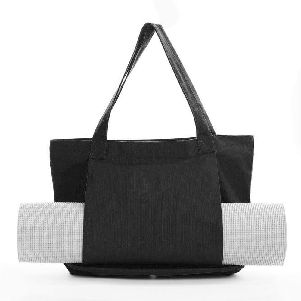 Open-Sleeve Canvas Yoga Tote SKU Black| Yiran Sportslife