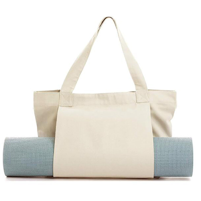 Open-Sleeve Canvas Yoga Tote SKU Khaki| Yiran Sportslife