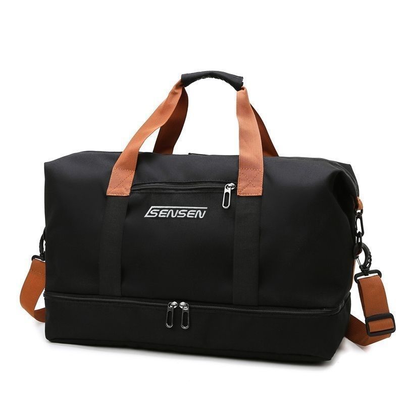 Oxford Duffel with Bottom Shoe Compartment SKU Black| Yiran Sportslife