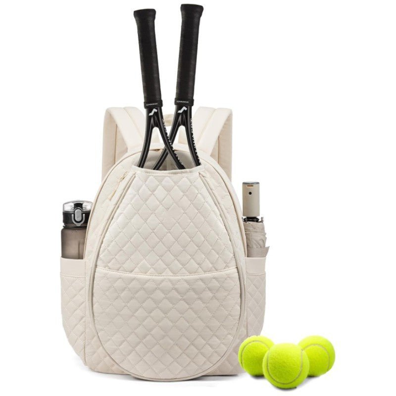 Quilted Pickleball Tennis Backpack SKU Beige| Yiran Sportslife